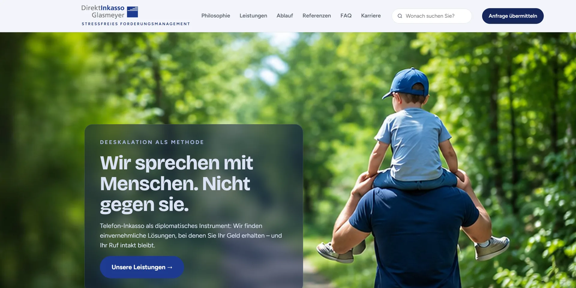 Vorschau der Website DirektInkasso Glasmeyer