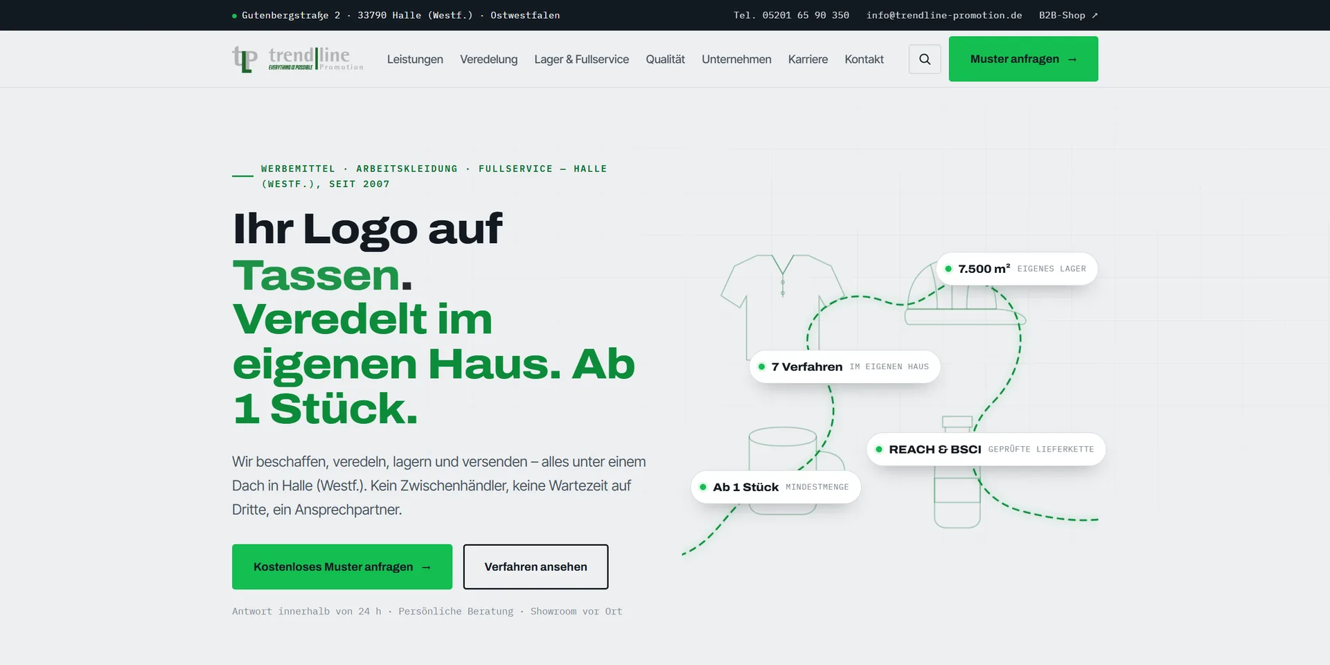 Vorschau der Website trendline promotion