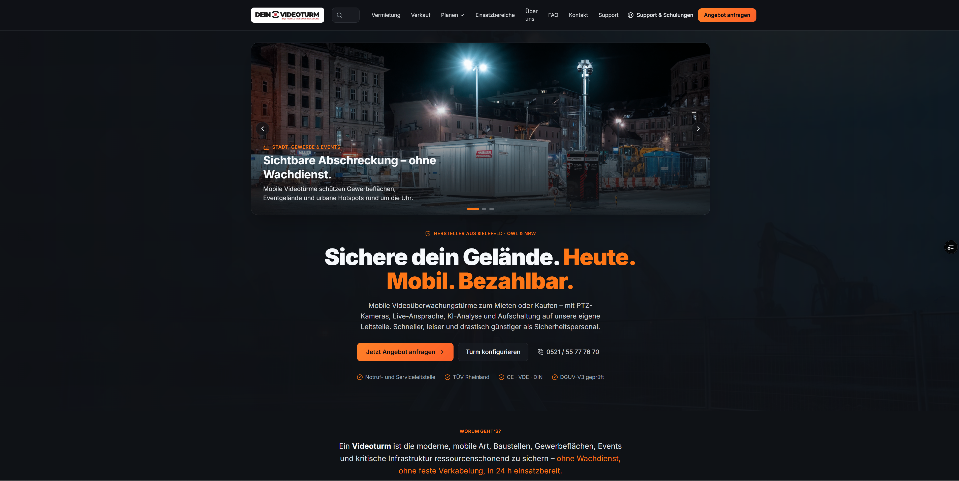 Vorschau der Website Dein Videoturm