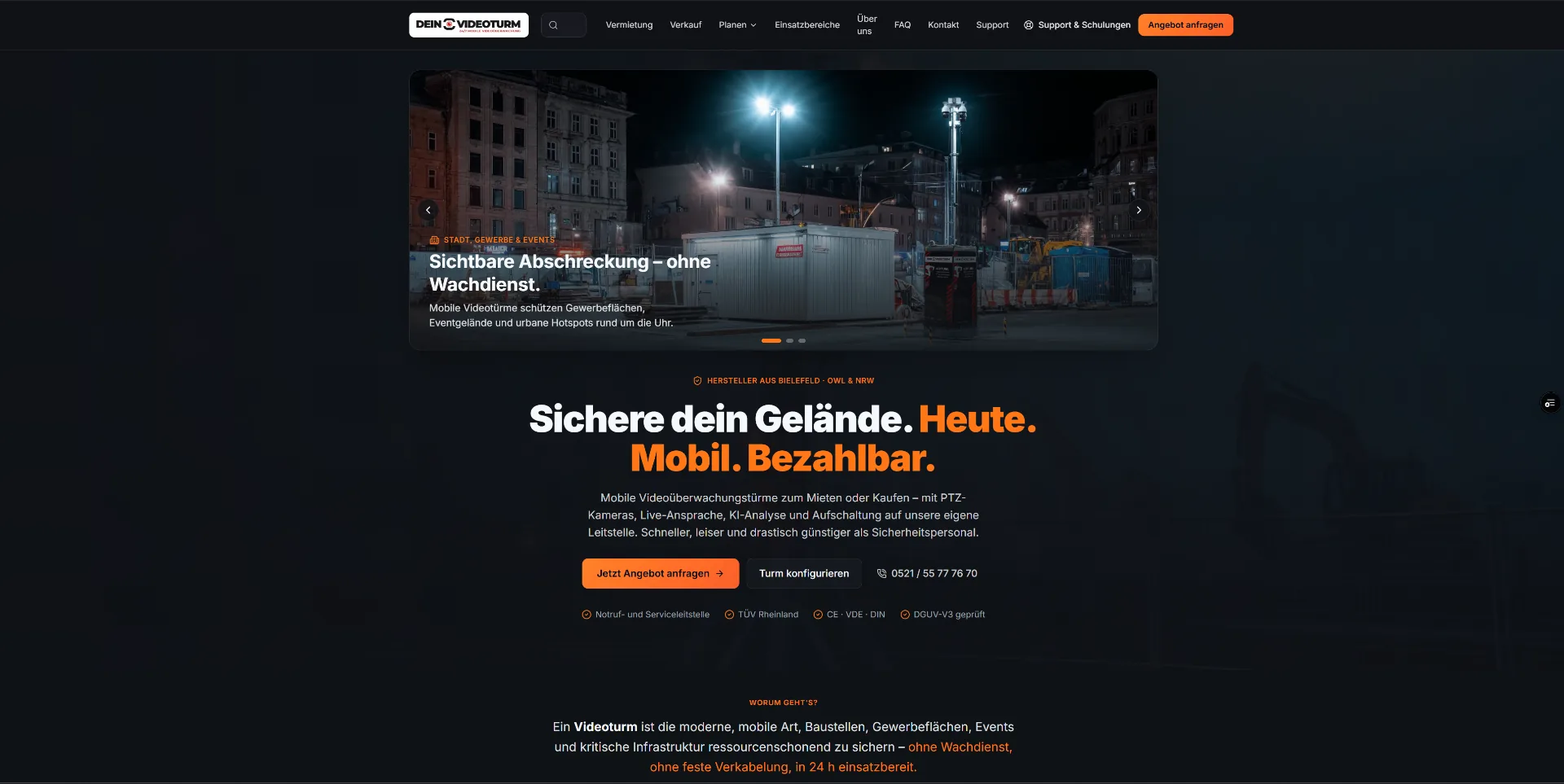 Vorschau der Website Dein Videoturm